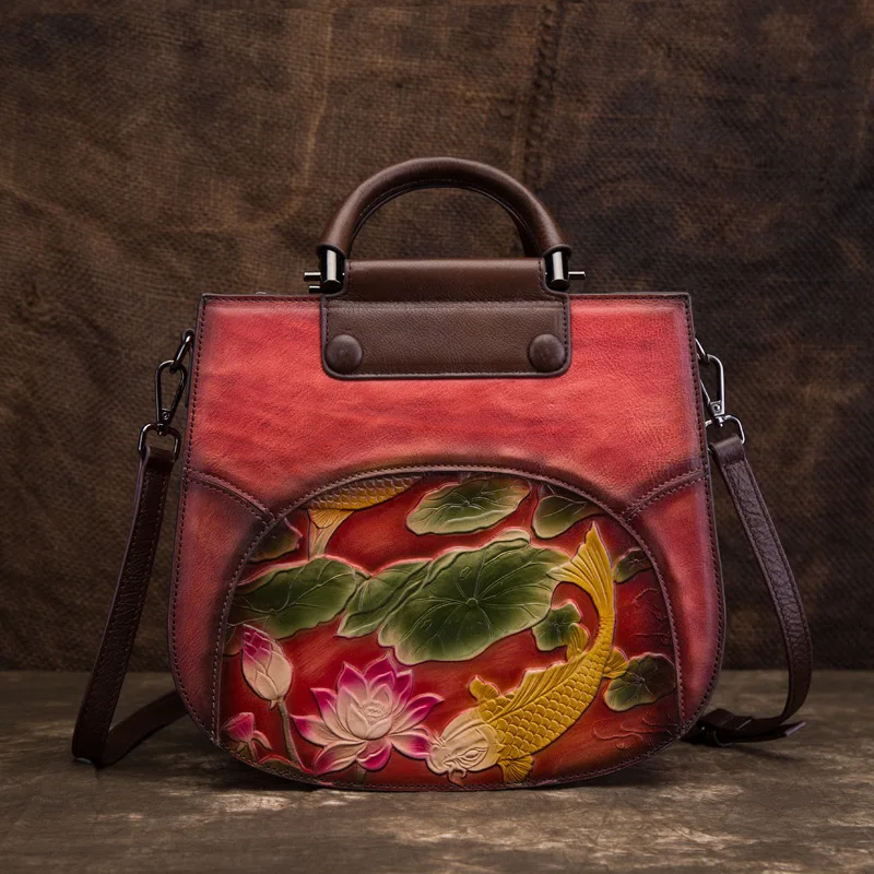 Leather women's bag vintage embossed hand-rubbed first layer cowhide stitching large capacity bucket bag purses and handbags
Leather women's bag vintage embossed hand-rubbed first layer cowhide stitching large capacity bucket bag purses and handbags