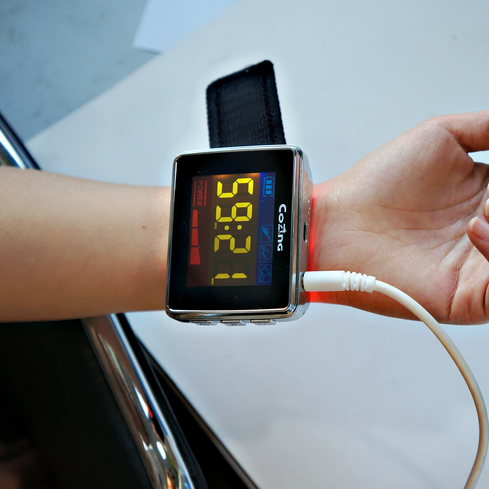 Cold Laser Watch Pain Therapeutic Instrument for Chronic Pain/insomnia Relieve Tension Cardiovascular and Cerebrovascular
Cold Laser Watch Pain Therapeutic Instrument for Chronic Pain/insomnia Relieve Tension Cardiovascular and Cerebrovascular