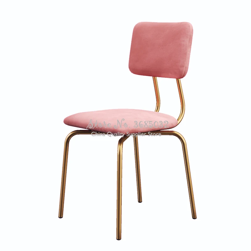 Cheap Nordic Modern Dining Chairs Ins Makeup Chair Light Luxurious Restaurant Chair Pink Living Room Furniture Gold Metal Chair
Cheap Nordic Modern Dining Chairs Ins Makeup Chair Light Luxurious Restaurant Chair Pink Living Room Furniture Gold Metal Chair