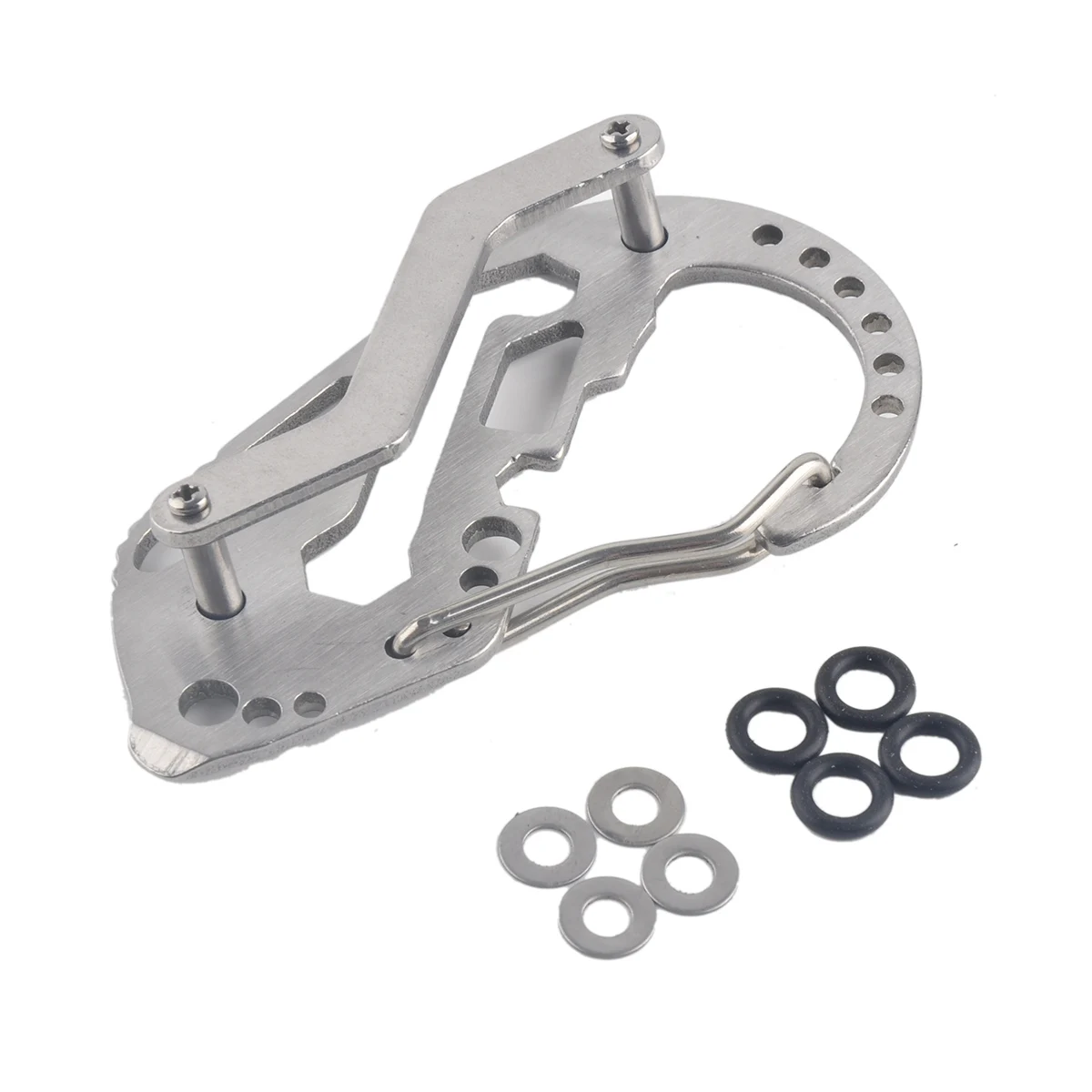 Outdoor EDC Multi-Function Carabiner Portable Equipment Quick-Hanging Belt Guard Plate Key Clip Stainless Steel Key Chain
Outdoor EDC Multi-Function Carabiner Portable Equipment Quick-Hanging Belt Guard Plate Key Clip Stainless Steel Key Chain