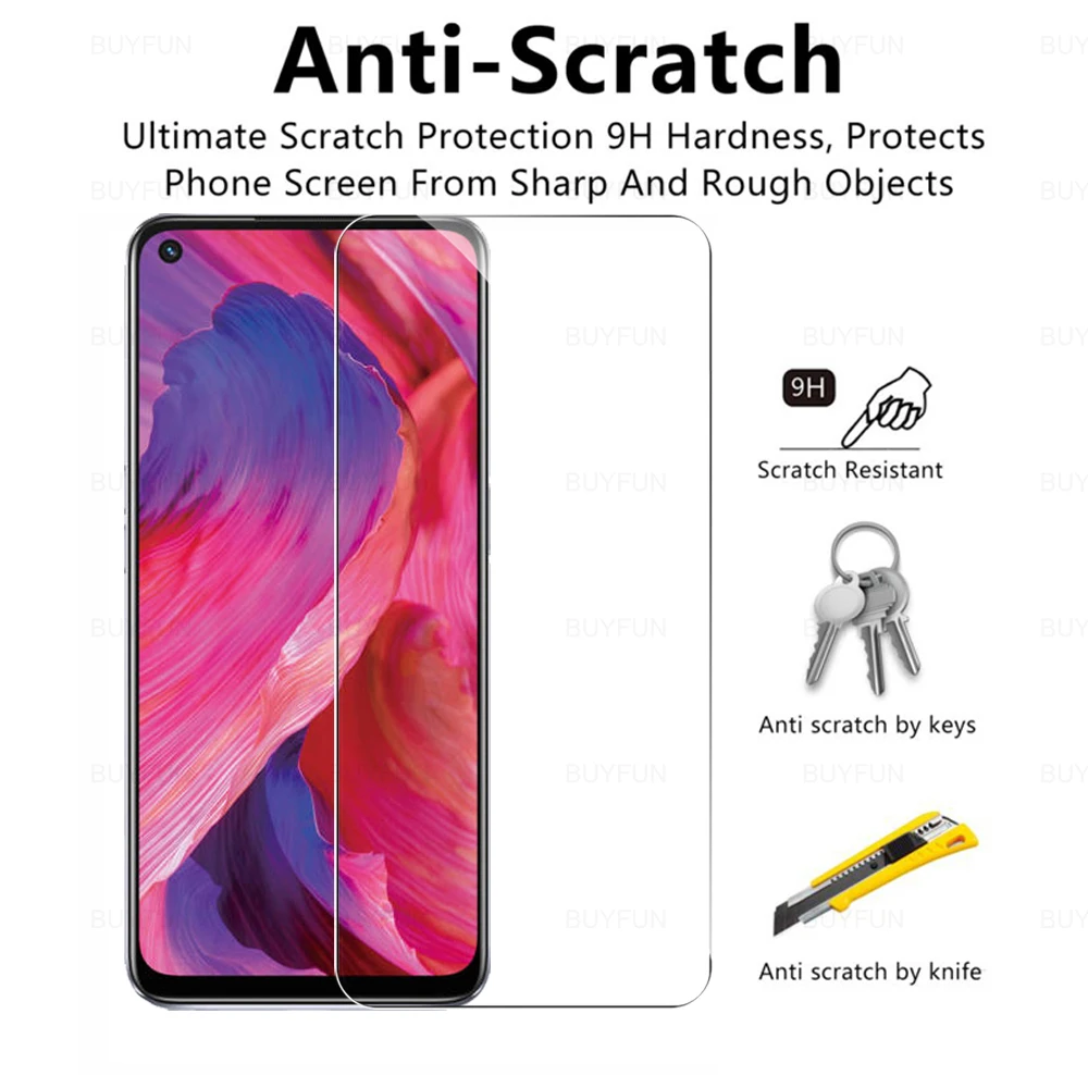 Чехол из закаленного стекла для Oppo A 74 94 54 73 72 91 93 92 53 52 a5 2020 a9 | Мобильные телефоны и