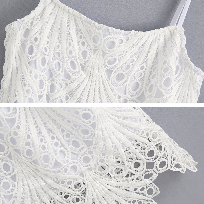 Elegant white lace women dress Sexy spaghetti strap female cotton dress 2020 Summer beach style ladies midi dresses INKEO 9D249
Elegant white lace women dress Sexy spaghetti strap female cotton dress 2020 Summer beach style ladies midi dresses INKEO 9D249
