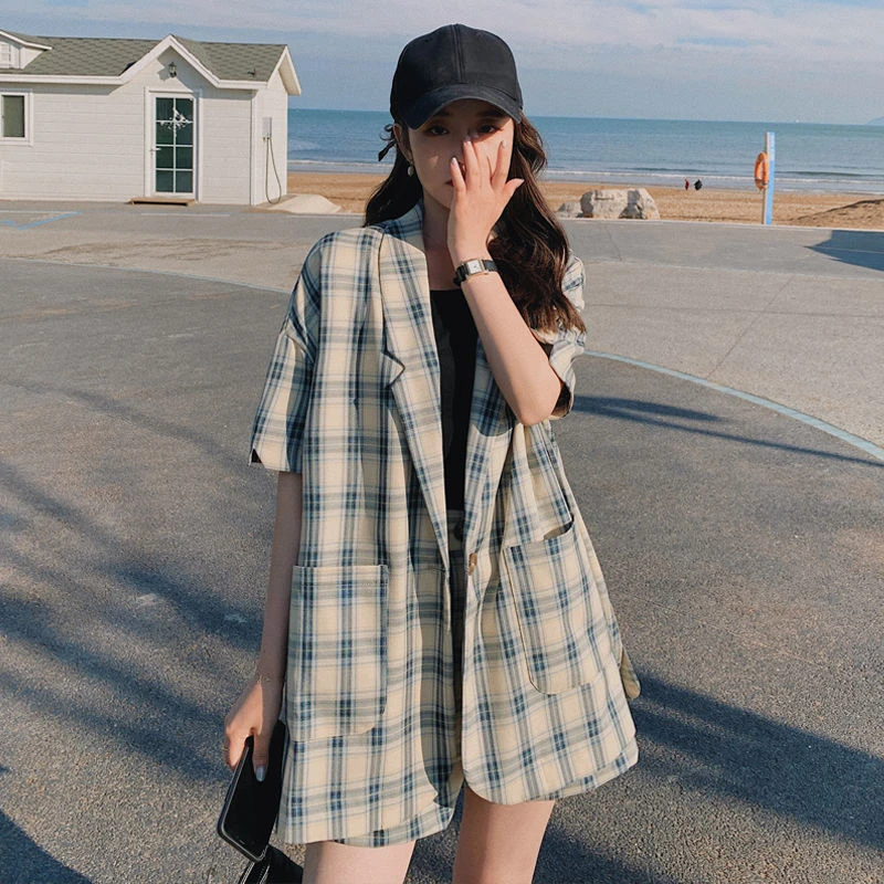 Plaid Suit Suits Summer Thin Temperament Casual Western Style Women Reduction Fashion Korean Shorts 2 Piece Sets Womens Outfits
Plaid Suit Suits Summer Thin Temperament Casual Western Style Women Reduction Fashion Korean Shorts 2 Piece Sets Womens Outfits