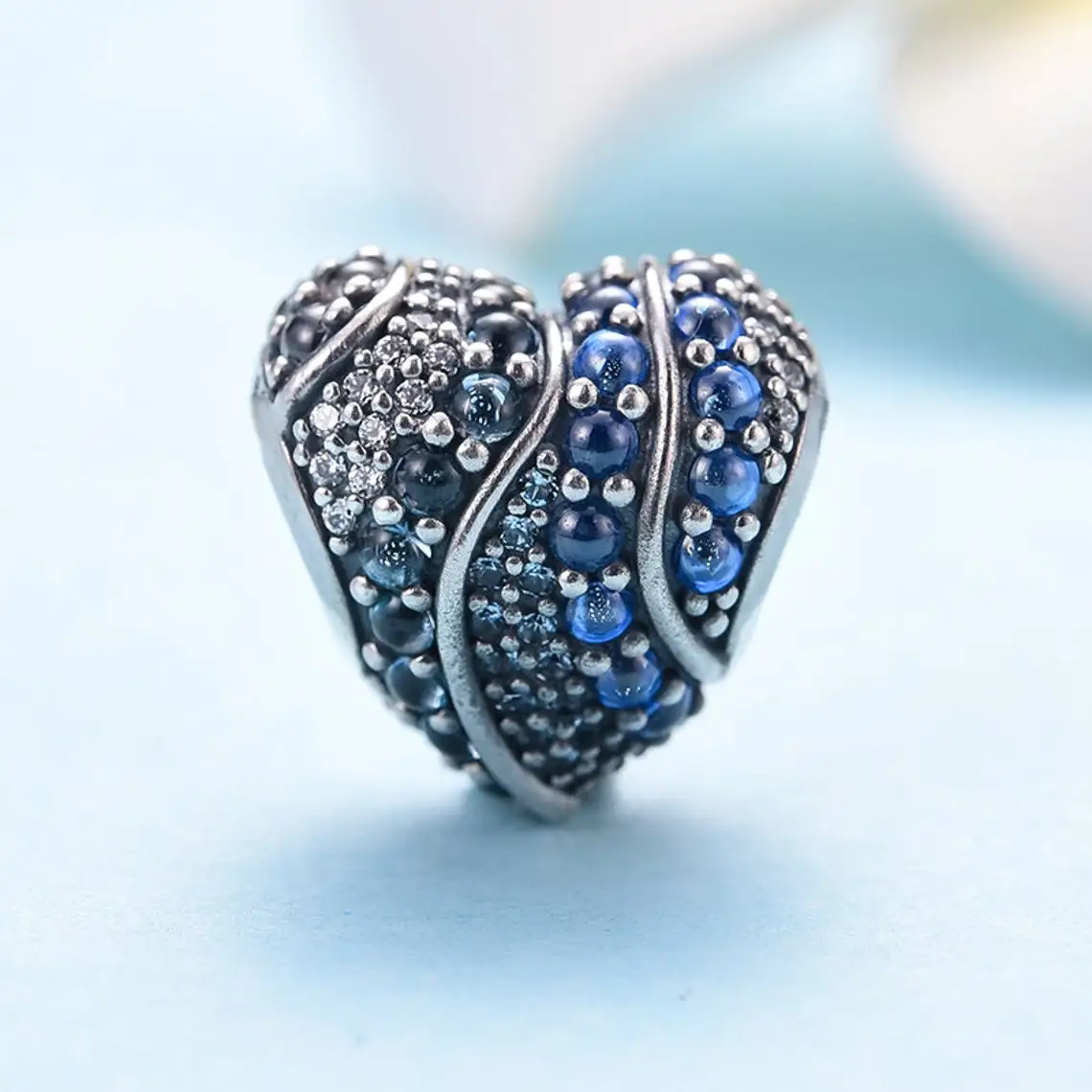 925 Sterling Silver Blue Ocean Heart Charm Fits All European Pandora Jewelry Bracelets Necklaces
925 Sterling Silver Blue Ocean Heart Charm Fits All European Pandora Jewelry Bracelets Necklaces