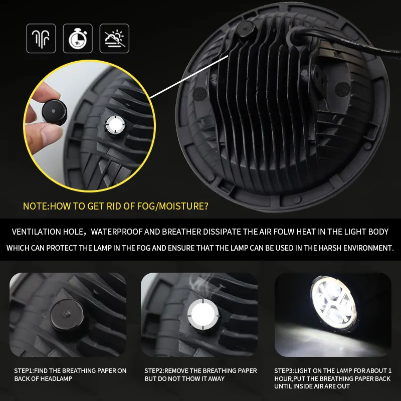 500W 7 Inch Round Angel Eye LED Headlight 30000LM with Hi/Lo Beam DRL Amber Halo Ring for JEEP Wrangler JK TJ LJ
500W 7 Inch Round Angel Eye LED Headlight 30000LM with Hi/Lo Beam DRL Amber Halo Ring for JEEP Wrangler JK TJ LJ