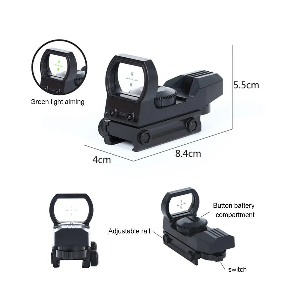 20mm Red/Green Dot Sight Toy Plastic Hunting Sight Scope Rail Riflescope Reflex 4 Reticle Tactical Red Tactical Scope Collimator
20mm Red/Green Dot Sight Toy Plastic Hunting Sight Scope Rail Riflescope Reflex 4 Reticle Tactical Red Tactical Scope Collimator