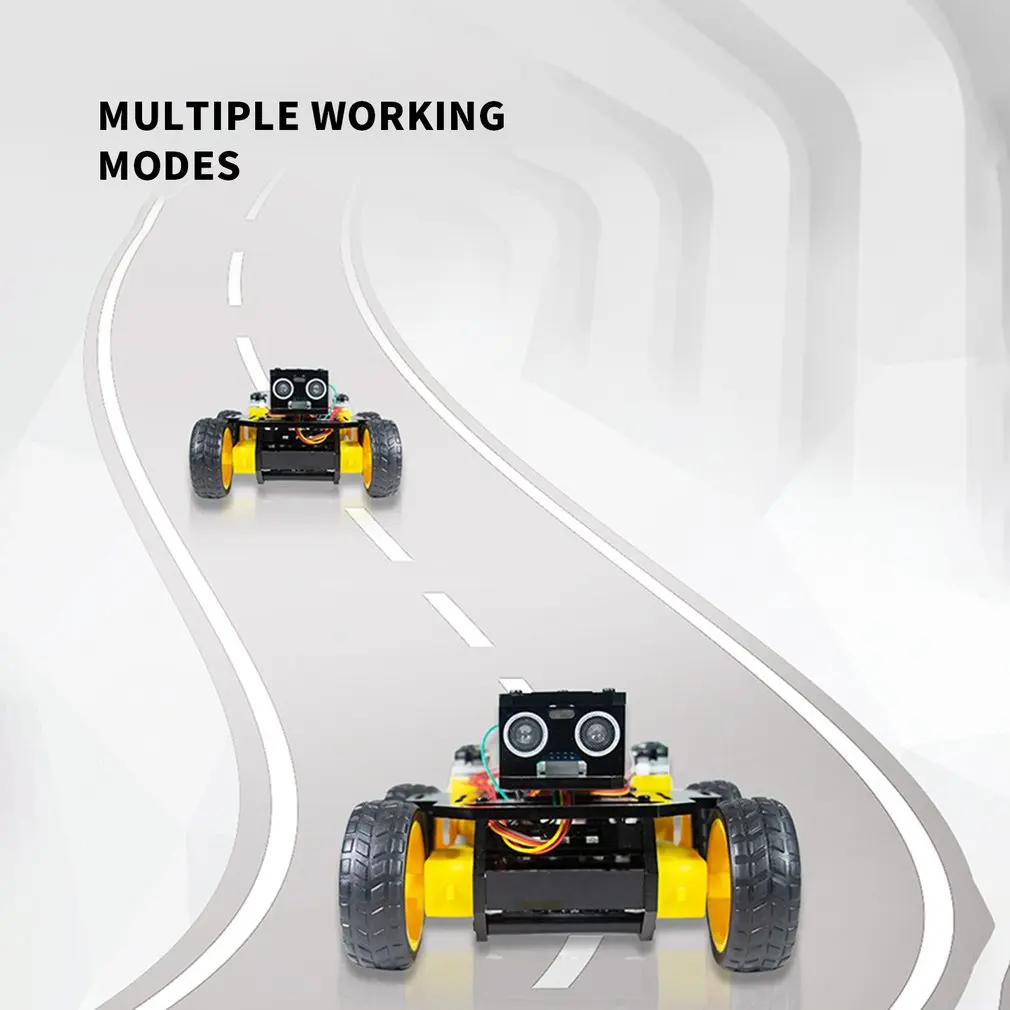 Science Education Toys Four Wheeled Car Robot Trace Programming App Control Obstacle Avoidance Function
Science Education Toys Four Wheeled Car Robot Trace Programming App Control Obstacle Avoidance Function