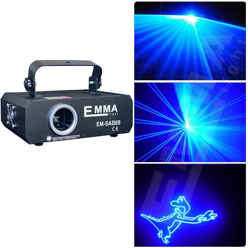 Pro 2 Вт/2000 МВт синий dj диско клуб анимация 3d Лазерное освещение DMX512 ILDA с