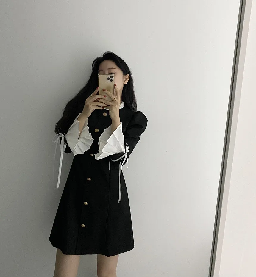 Korean-style Chic French Hepburn Style Black Dress Retro Affordable Luxury Color Bell Sleeve Kafuu Anti-Aging Long Sleeves Dress
Korean-style Chic French Hepburn Style Black Dress Retro Affordable Luxury Color Bell Sleeve Kafuu Anti-Aging Long Sleeves Dress