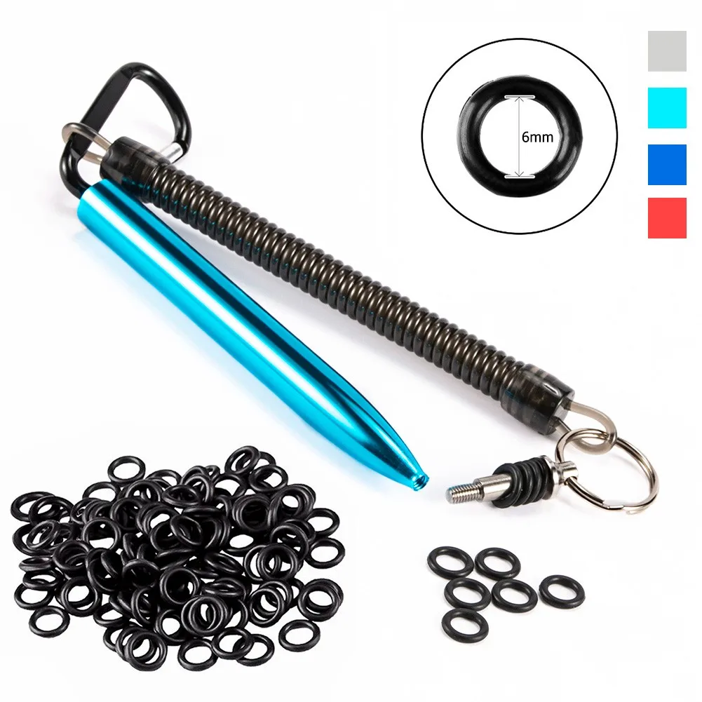 1pc Fishing Worm Rig Tool 137*11.5mm Aluminum Alloy &100Pcs O Rings Kits For Soft Baits Lures Fishing Accessories
1pc Fishing Worm Rig Tool 137*11.5mm Aluminum Alloy &100Pcs O Rings Kits For Soft Baits Lures Fishing Accessories
