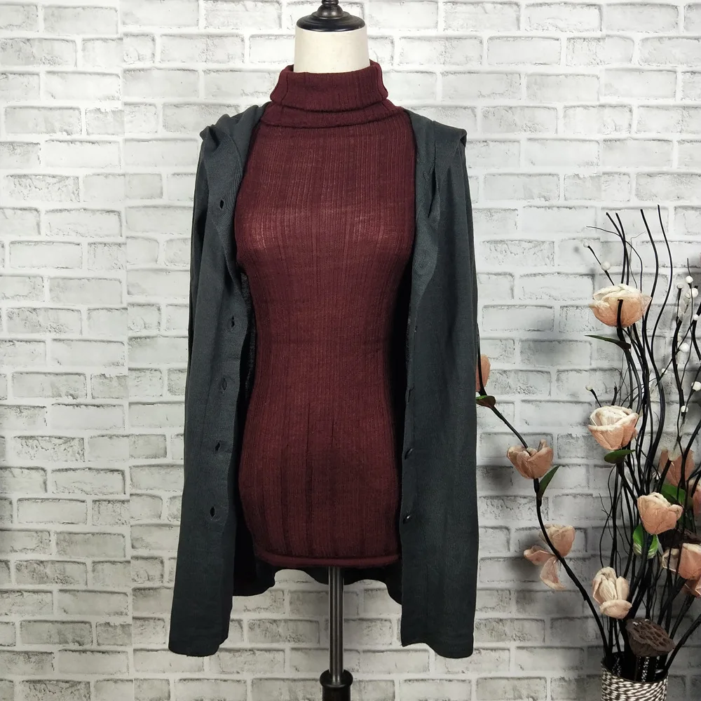 Ursuper Hooded Frosted Buckle Quality Knitted Cardigan Spring and Autumn Women's Long-Sleeve Blouse
Ursuper Hooded Frosted Buckle Quality Knitted Cardigan Spring and Autumn Women's Long-Sleeve Blouse