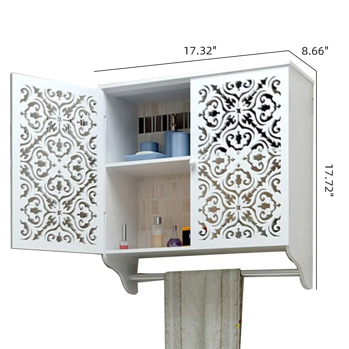 Bathroom Cabinet Wall Mounted Bathroom Toilet Furniture Cabinet Wood-Plastic Cupboard Shelf Cosmetic Storage Rack 44x22x45cm
Bathroom Cabinet Wall Mounted Bathroom Toilet Furniture Cabinet Wood-Plastic Cupboard Shelf Cosmetic Storage Rack 44x22x45cm