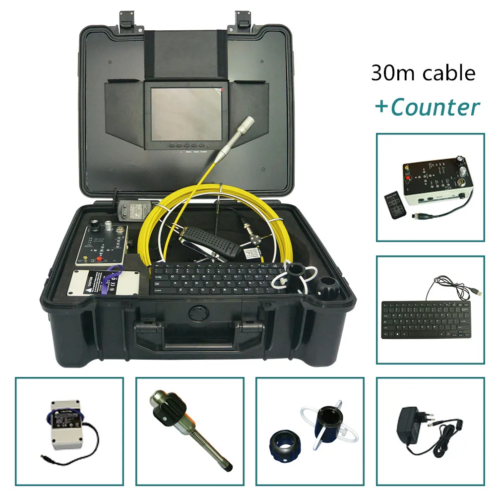 underwater pipe inspection camera 30m push rod cable drain snake chimney inspection camera for pipes with meter counter
underwater pipe inspection camera 30m push rod cable drain snake chimney inspection camera for pipes with meter counter