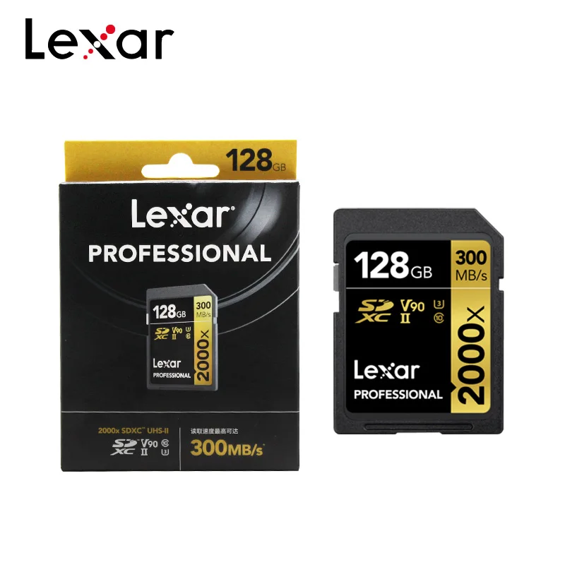 Lexar Memory Card 128GB Professional SD Card 64GB 2000x High Speed SDHC SDXC Card 32GB UHS-II Card U3 For 4K Full HD Video Camer
Lexar Memory Card 128GB Professional SD Card 64GB 2000x High Speed SDHC SDXC Card 32GB UHS-II Card U3 For 4K Full HD Video Camer