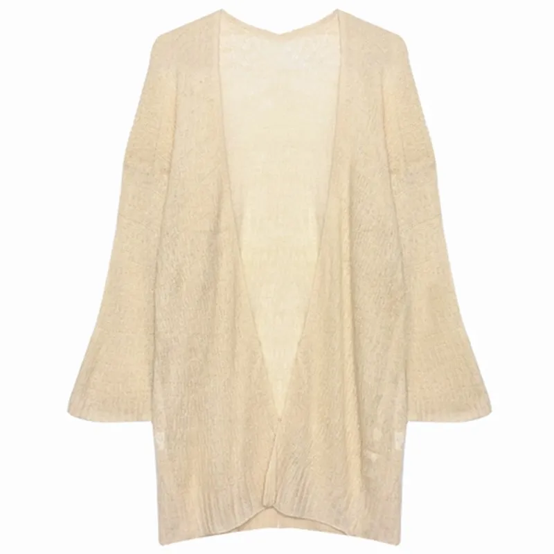 Mohair Cardigan Women Summer 2021 Korean Style Casual Loose V Neck Long Sleeve See-Through Knitting Kardigan Knitwear Top T285
Mohair Cardigan Women Summer 2021 Korean Style Casual Loose V Neck Long Sleeve See-Through Knitting Kardigan Knitwear Top T285