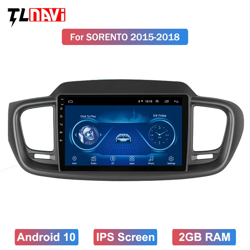 Автомагнитола 10 1 дюймов IPS 2.5D Android GPS для KIA SORENTO 2015 2016 (LHD) Wifi Bluetooth мультимедийный