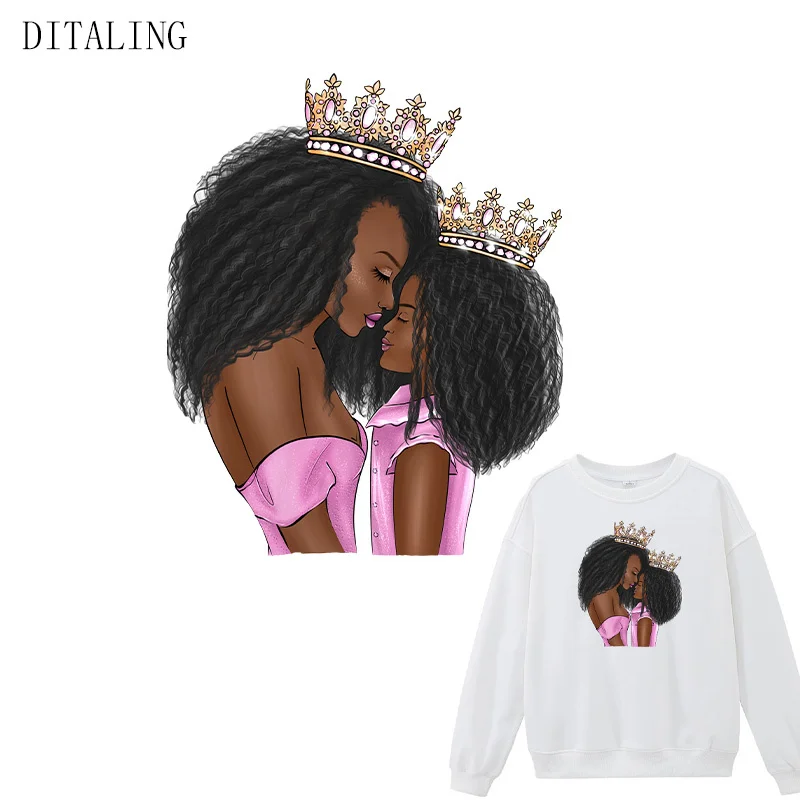 Mother daughter black clothing patch, thermal insulation sticker, heat transfer, suitable for children's T-shirt, DIY
Mother daughter black clothing patch, thermal insulation sticker, heat transfer, suitable for children's T-shirt, DIY