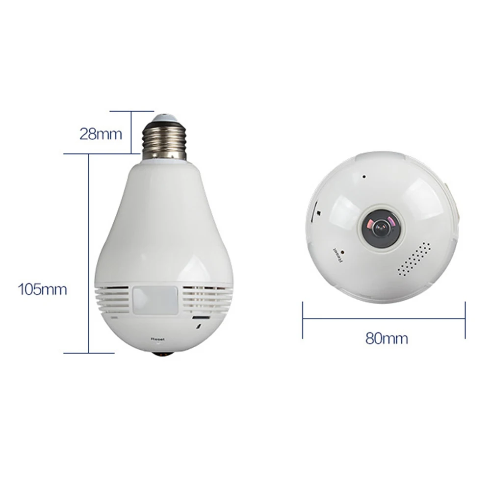 Wireless Bulb Camera Wifi Remote Network HD Smart Home 360 Degree Light Bulb Panoramic Monitor CG878
Wireless Bulb Camera Wifi Remote Network HD Smart Home 360 Degree Light Bulb Panoramic Monitor CG878