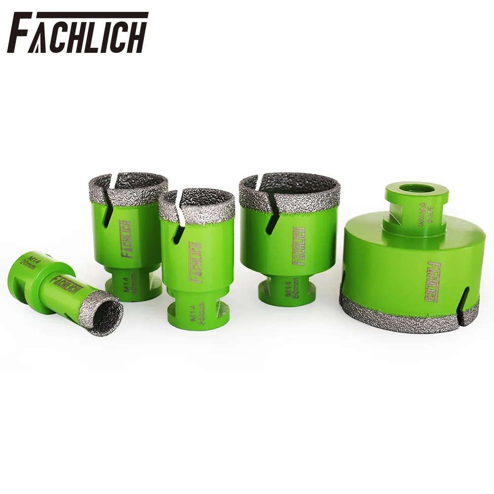 5pcs Diamond Drilling Core Bits Ceramic Tile Dry Hole Saw Cutter Granite Marble Stone Drill Bits M14 Thread Grits #35/40
5pcs Diamond Drilling Core Bits Ceramic Tile Dry Hole Saw Cutter Granite Marble Stone Drill Bits M14 Thread Grits #35/40