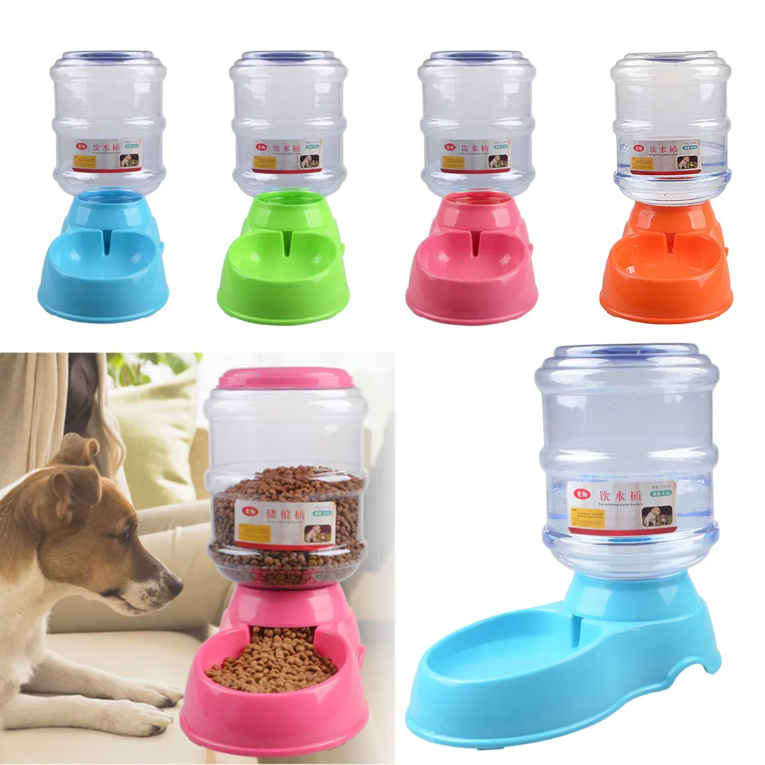 3.5L Animal Pet Food Container Plastic Pet Drinkers Cat Dog Automatic Feeder Drinking Water Bowl
3.5L Animal Pet Food Container Plastic Pet Drinkers Cat Dog Automatic Feeder Drinking Water Bowl