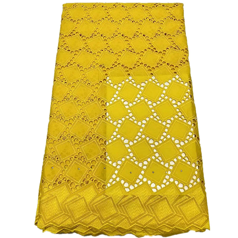 5 Yard African Cotton Fabric Embroidery Yellow Swiss Voile Lace Popular Dubai Style For Wedding Party Dress
5 Yard African Cotton Fabric Embroidery Yellow Swiss Voile Lace Popular Dubai Style For Wedding Party Dress