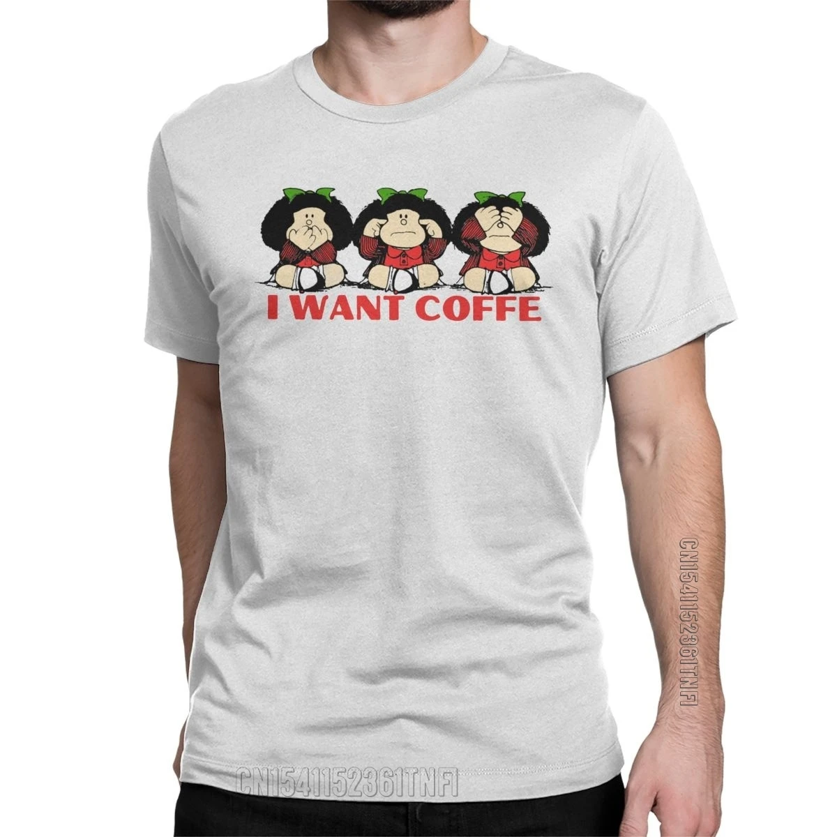 Mafalda I Want Coffe T-Shirts For Men Vintage 100% Cotton Tee Shirt O Neck Classic Short Sleeve T Shirts Plus Size Clothing
Mafalda I Want Coffe T-Shirts For Men Vintage 100% Cotton Tee Shirt O Neck Classic Short Sleeve T Shirts Plus Size Clothing