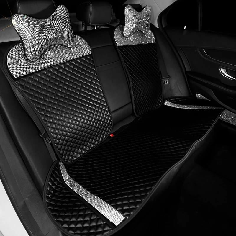 Rhinestone Car Seat Cover Leather Diamond Auto Interior Seat Cushion Universal Size Four Season Seats Covers Car Styling
Rhinestone Car Seat Cover Leather Diamond Auto Interior Seat Cushion Universal Size Four Season Seats Covers Car Styling
