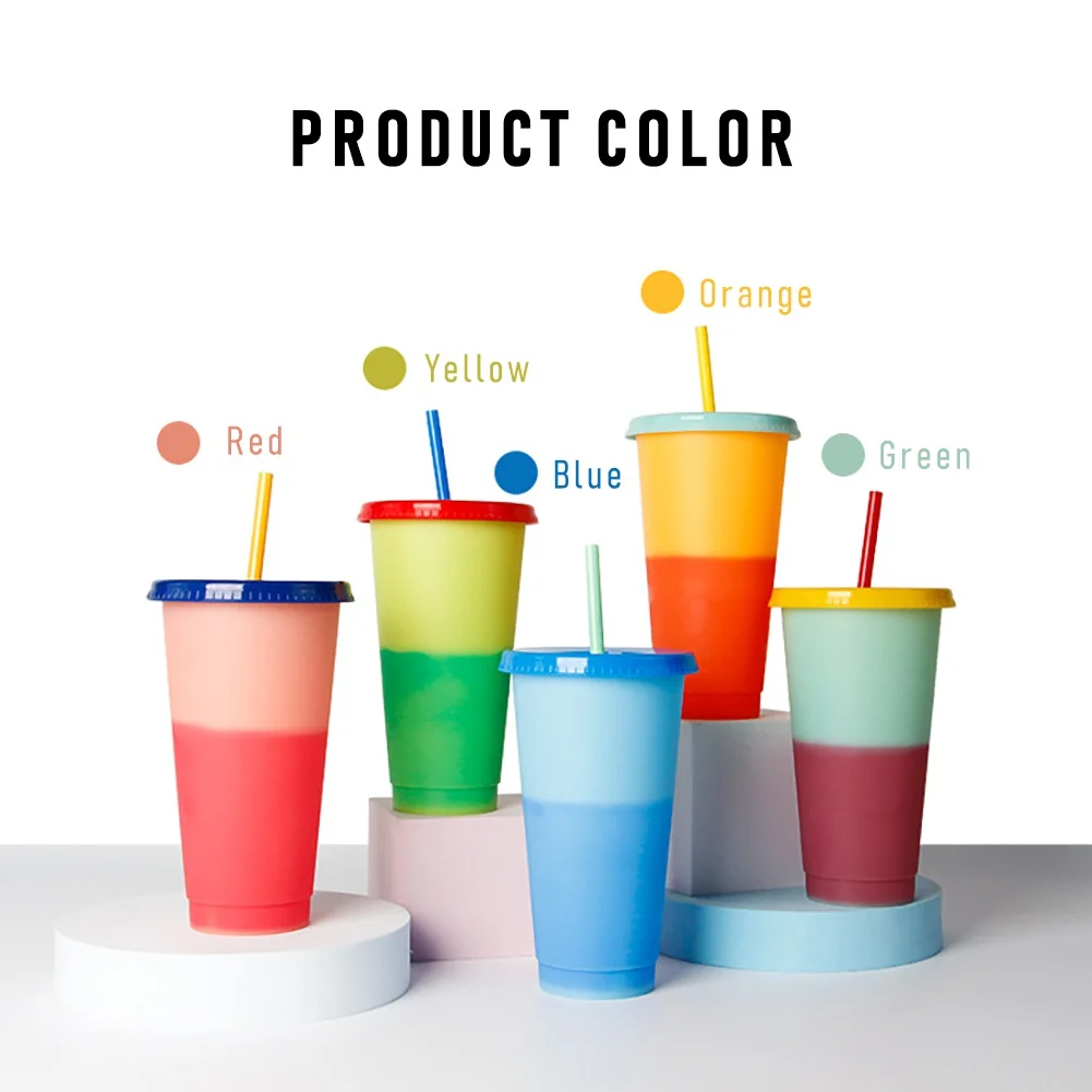Creative Color Changing Cup 710ML Children Drinking Water Bottles With Lids And Straws Household Drinkware Supplies
Creative Color Changing Cup 710ML Children Drinking Water Bottles With Lids And Straws Household Drinkware Supplies