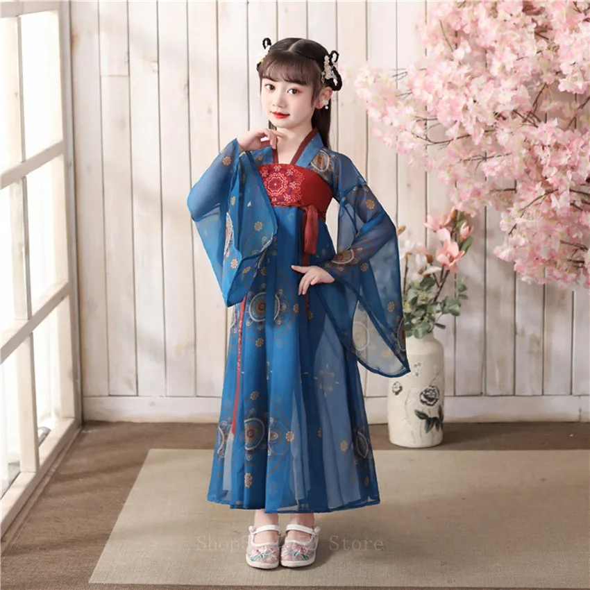 Ancient Chinese Hanfu Girls Traditional Costume Stage Dance Performance Dress Woman Folk Fairy Outfits Tangsuit for Kids
Ancient Chinese Hanfu Girls Traditional Costume Stage Dance Performance Dress Woman Folk Fairy Outfits Tangsuit for Kids