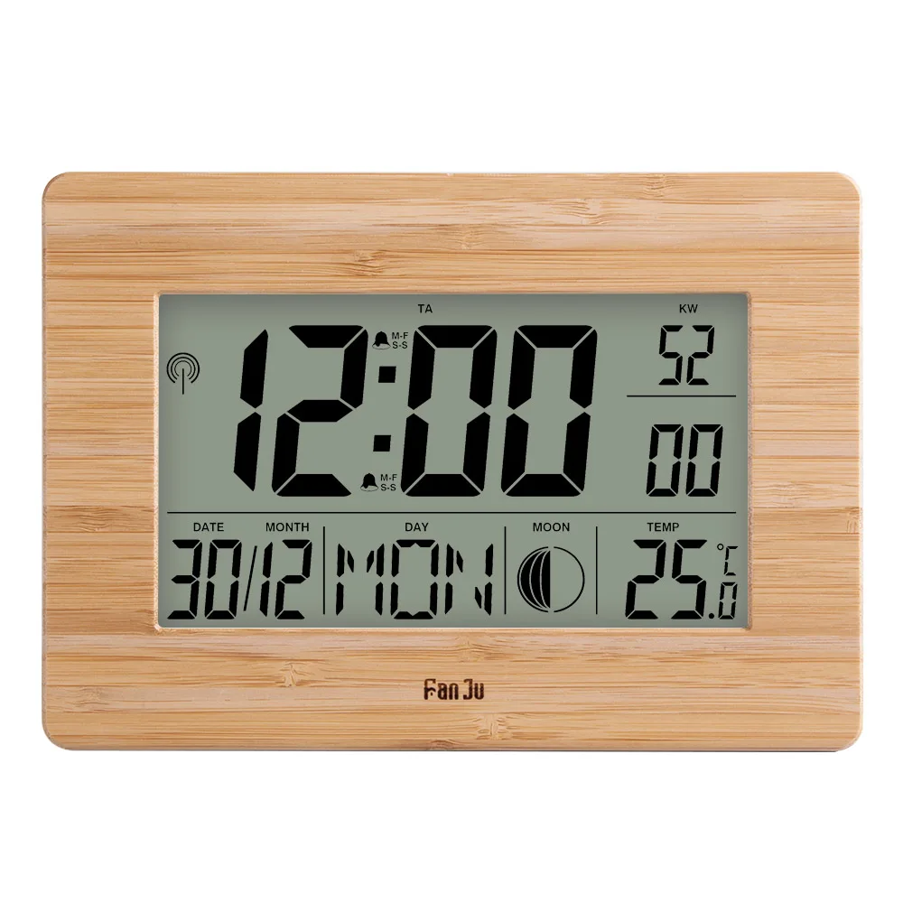 FanJu DCF Digital Wall Clock AlarmHome Interior Temperature Table Bedside Living Room Decoration Thermometer Moon Phase Watches
FanJu DCF Digital Wall Clock AlarmHome Interior Temperature Table Bedside Living Room Decoration Thermometer Moon Phase Watches