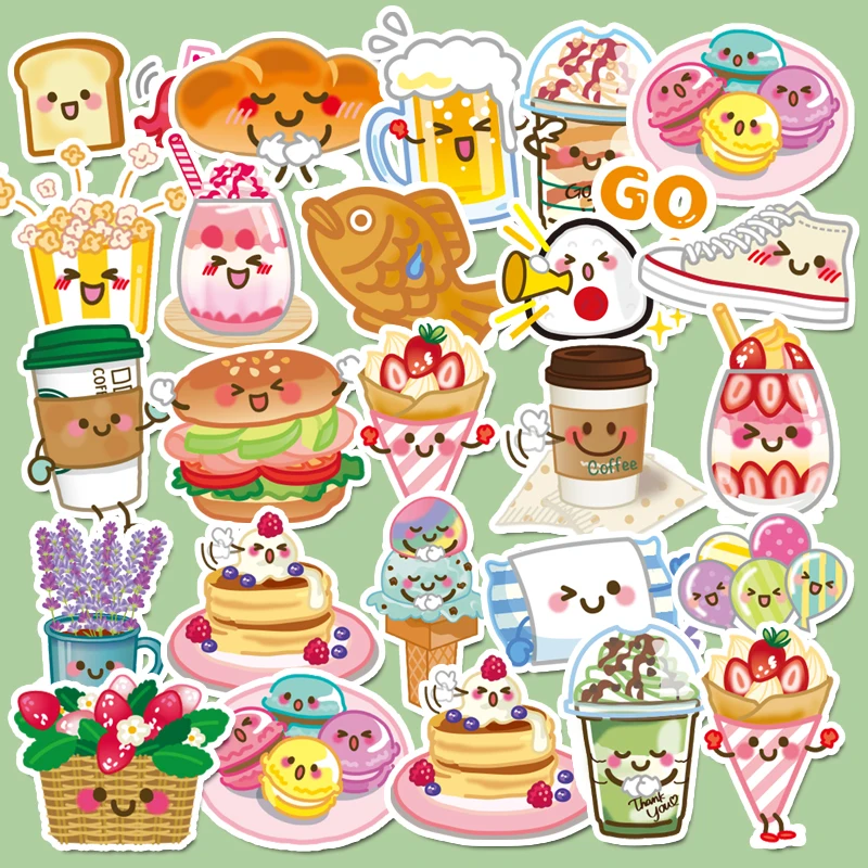South Korea ins style hand curtain stickers food snacks pattern material mobile notebook water cup DIY decoration stickers
South Korea ins style hand curtain stickers food snacks pattern material mobile notebook water cup DIY decoration stickers