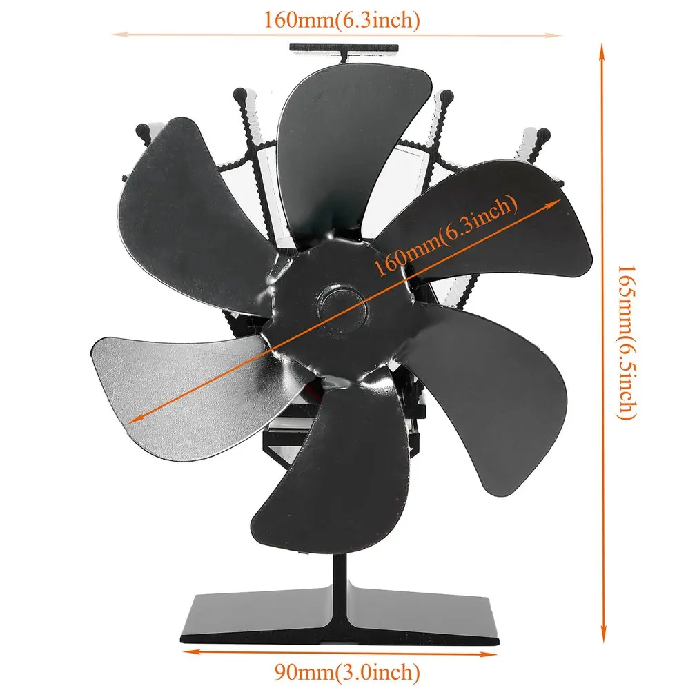 205S Aluminum Fireplace Heat Power Fan 6 Blades Air Circulation Household High Temperature Resistance Fireplace Fan
205S Aluminum Fireplace Heat Power Fan 6 Blades Air Circulation Household High Temperature Resistance Fireplace Fan