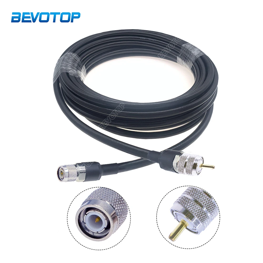 PL259 Plug UHF Male to TNC Male Plug Low Loss LMR400 Cable 50-7 Pigtail 50 ohm RF Coaxial Extension Cord Jumper Adapter BEVOTOP
PL259 Plug UHF Male to TNC Male Plug Low Loss LMR400 Cable 50-7 Pigtail 50 ohm RF Coaxial Extension Cord Jumper Adapter BEVOTOP