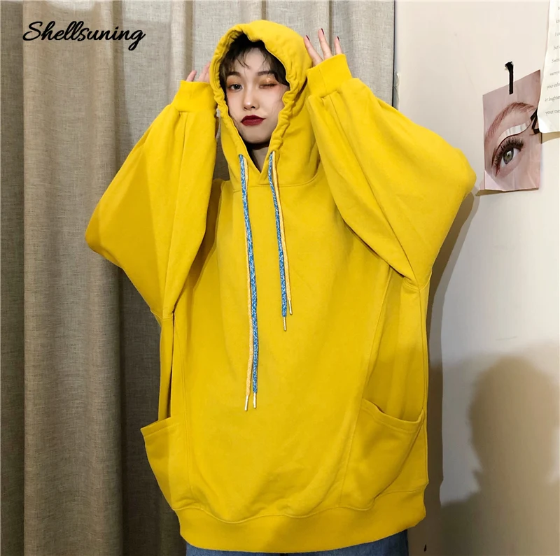 Shellsuning однотонные свободные качественные женские свитшоты с длинным рукавом толстовки Harajuku Большие корейские версии пуловеры
Shellsuning однотонные свободные качественные женские свитшоты с длинным рукавом толстовки Harajuku Большие корейские версии пуловеры