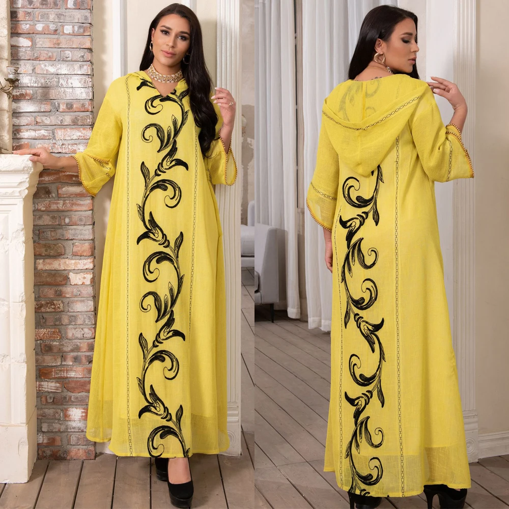 MD Eid Mubarak Abayas For Women Muslim Fashion Hooded Dress Embroidery Elegant Gowns Plus Size African Boubou Caftan Marocain
MD Eid Mubarak Abayas For Women Muslim Fashion Hooded Dress Embroidery Elegant Gowns Plus Size African Boubou Caftan Marocain