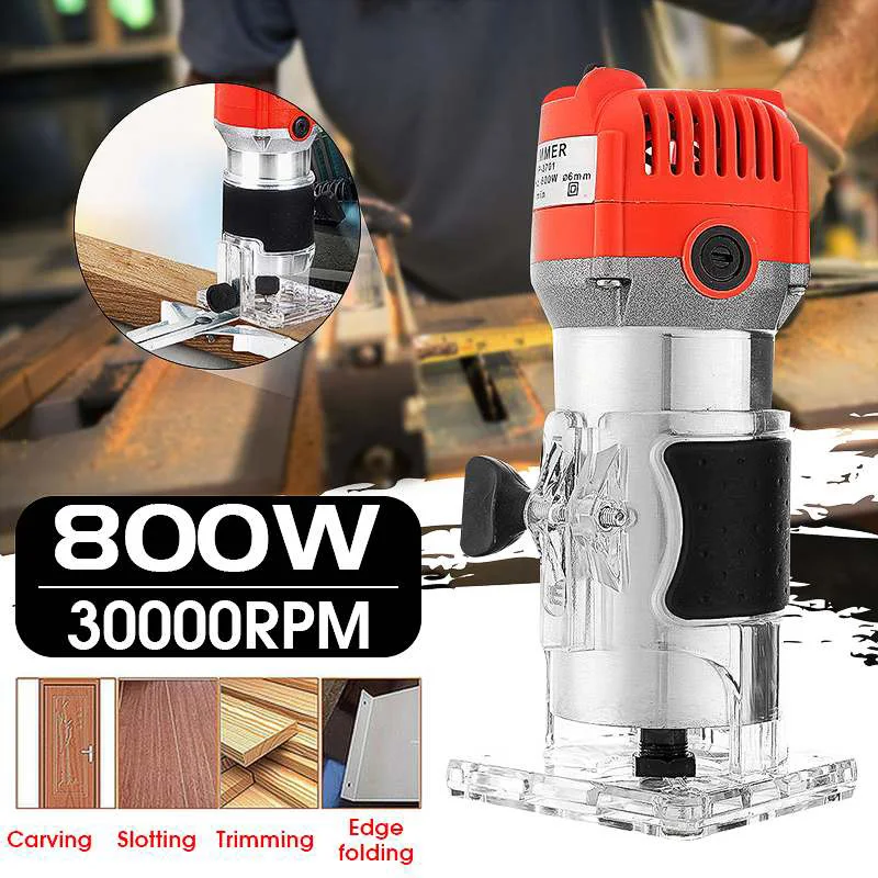 800W 220V 30000Rpm Electric Hand Trimmer Wood Router Laminate 6.35Mm Durable Motor Diy Carving Machine Woodworking Power Tool
800W 220V 30000Rpm Electric Hand Trimmer Wood Router Laminate 6.35Mm Durable Motor Diy Carving Machine Woodworking Power Tool