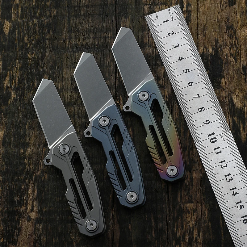 59-60HRC folding knife titanium alloy handle pocket knife outdoor survival camping fishing tool EDC mini gift knives
59-60HRC folding knife titanium alloy handle pocket knife outdoor survival camping fishing tool EDC mini gift knives