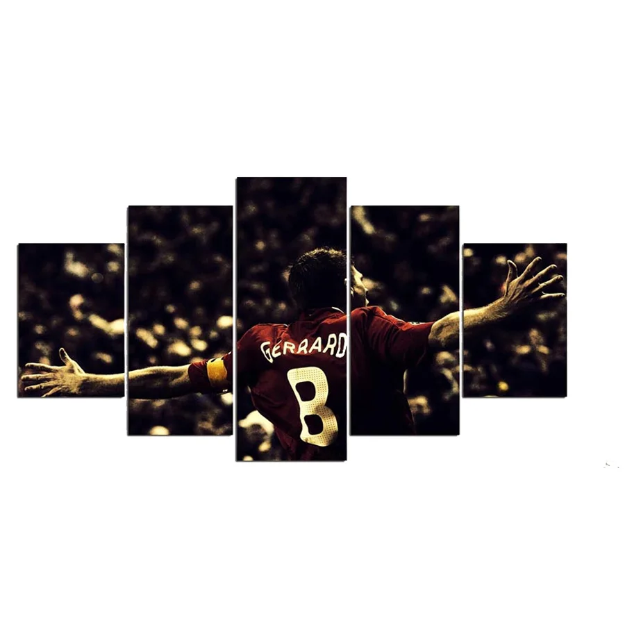 

No Framed Canvas 5Pcs Liverpool Fc Football Player Cuadros Posters Wall Art Pictures Decoration Accessories Home Decor Paintings