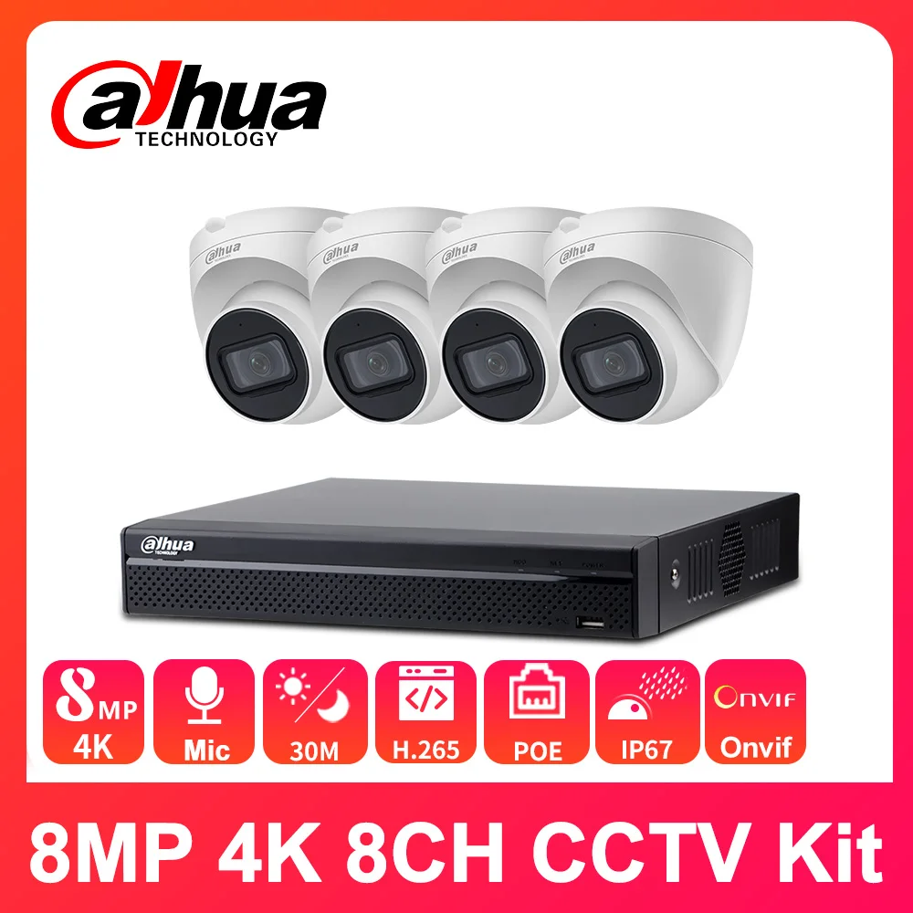 Dahua CCTV kit 8MP 8CH POE NVR2108-8P-4KS2 IPC-HDW2831T-AS-S2 Built-in microphone APP video surveillance CCTV System P2P
Dahua CCTV kit 8MP 8CH POE NVR2108-8P-4KS2 IPC-HDW2831T-AS-S2 Built-in microphone APP video surveillance CCTV System P2P