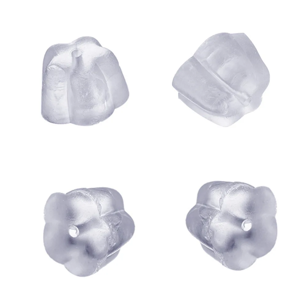 500pcs/lot Clear Soft Silicone Rubber Earring Backs Safety Plum Shape Stopper Rubber Jewelry Accessories DIY Parts Ear Plugging
500pcs/lot Clear Soft Silicone Rubber Earring Backs Safety Plum Shape Stopper Rubber Jewelry Accessories DIY Parts Ear Plugging