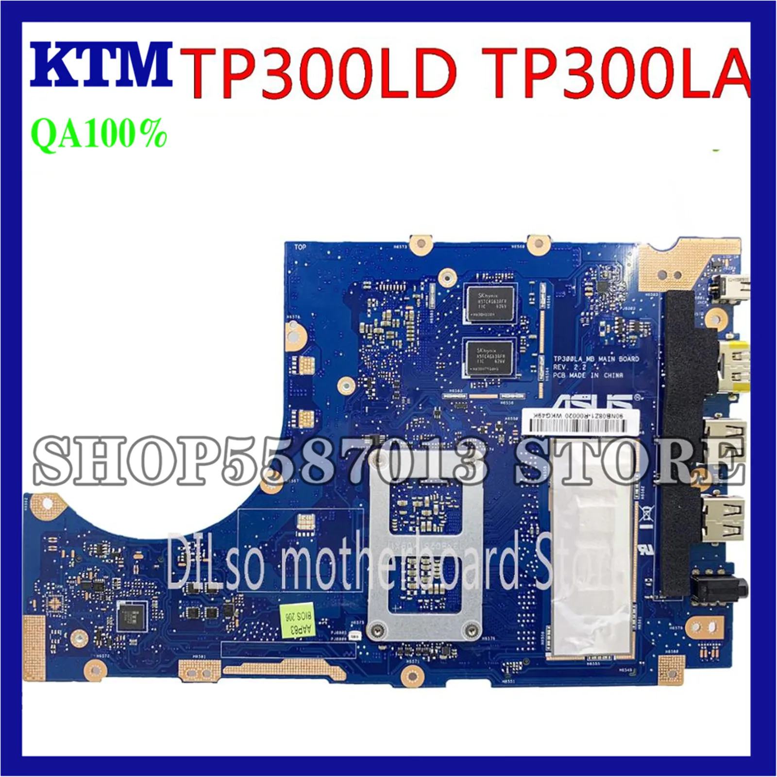 KEFU TP300LD Motherboard For ASUS TP300LA Q302LA Q302L TP300 TP300L TP300LJ Laptop Motherboard I7-4510U GT820M-2GB original
KEFU TP300LD Motherboard For ASUS TP300LA Q302LA Q302L TP300 TP300L TP300LJ Laptop Motherboard I7-4510U GT820M-2GB original