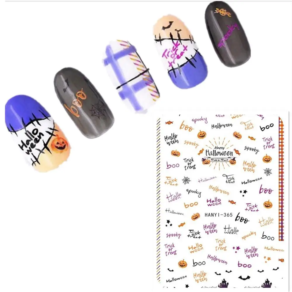 

Newest HANYI-365 3d nail sticker Japan style nail decals back glue DIY decoration wraps
