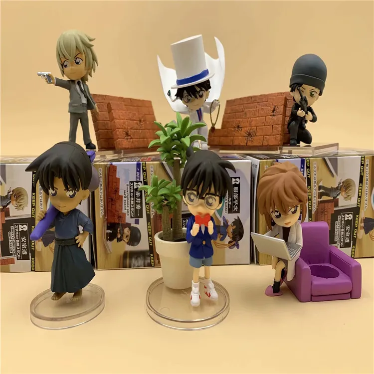 Detective Conan Figures Edogawa Konan Haibara Kaitou Kiddo Ai Hattori Heiji Furuya Rei Akai Shuuichi Desktop Toys 6pcs/set
Detective Conan Figures Edogawa Konan Haibara Kaitou Kiddo Ai Hattori Heiji Furuya Rei Akai Shuuichi Desktop Toys 6pcs/set