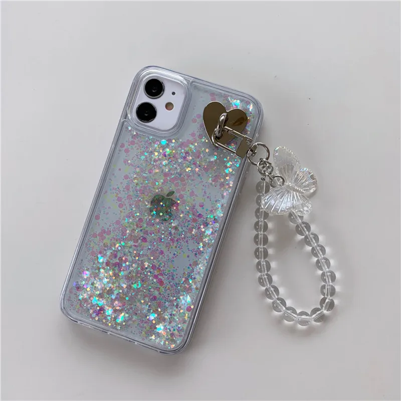 Handmade Wrist Chain Bracelet Clear Shining Quicksand Cases For iPhone 12 Pro Max 11 Pro Max 7 8 Plus X XS XR XSMAX Soft Cover 
Handmade Wrist Chain Bracelet Clear Shining Quicksand Cases For iPhone 12 Pro Max 11 Pro Max 7 8 Plus X XS XR XSMAX Soft Cover