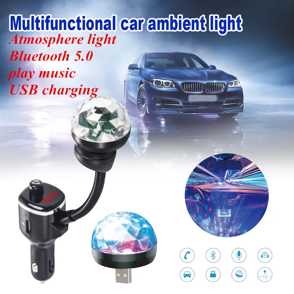 Car Dual USB Charger With Atmosphere Light Starry Sky Disco Light MP3 Player 5.0 Bluetooth,Can Play U Disk Music
Car Dual USB Charger With Atmosphere Light Starry Sky Disco Light MP3 Player 5.0 Bluetooth,Can Play U Disk Music