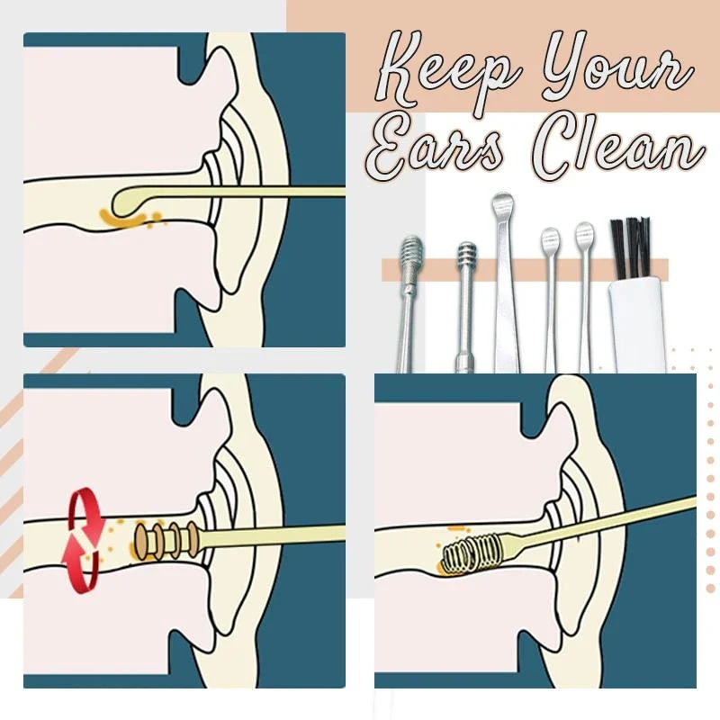 Innovative Spring Ear Wax Cleaner Tool Set Ear Cleansing Tool Set Ear Curette Cleaner with a Storage Box Unisex @ME 
Innovative Spring Ear Wax Cleaner Tool Set Ear Cleansing Tool Set Ear Curette Cleaner with a Storage Box Unisex @ME