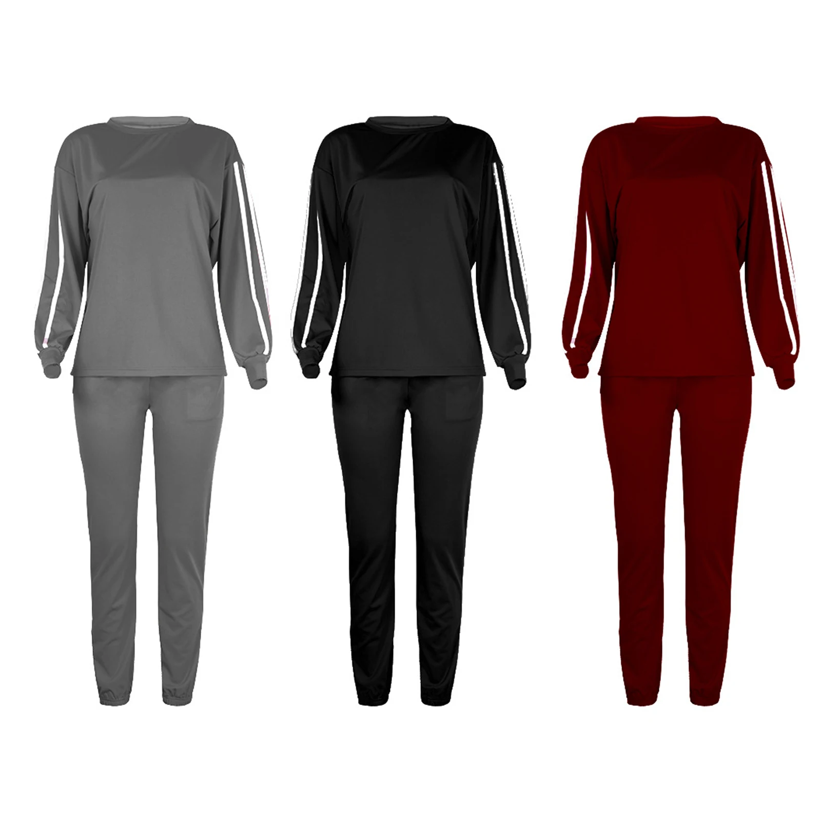 Women Sportswear Summer Tracksuit Long Sleeves Top High Waist Stripes Print Side Pants Set for Gym Fitness Running Sport Outfits 
Women Sportswear Summer Tracksuit Long Sleeves Top High Waist Stripes Print Side Pants Set for Gym Fitness Running Sport Outfits