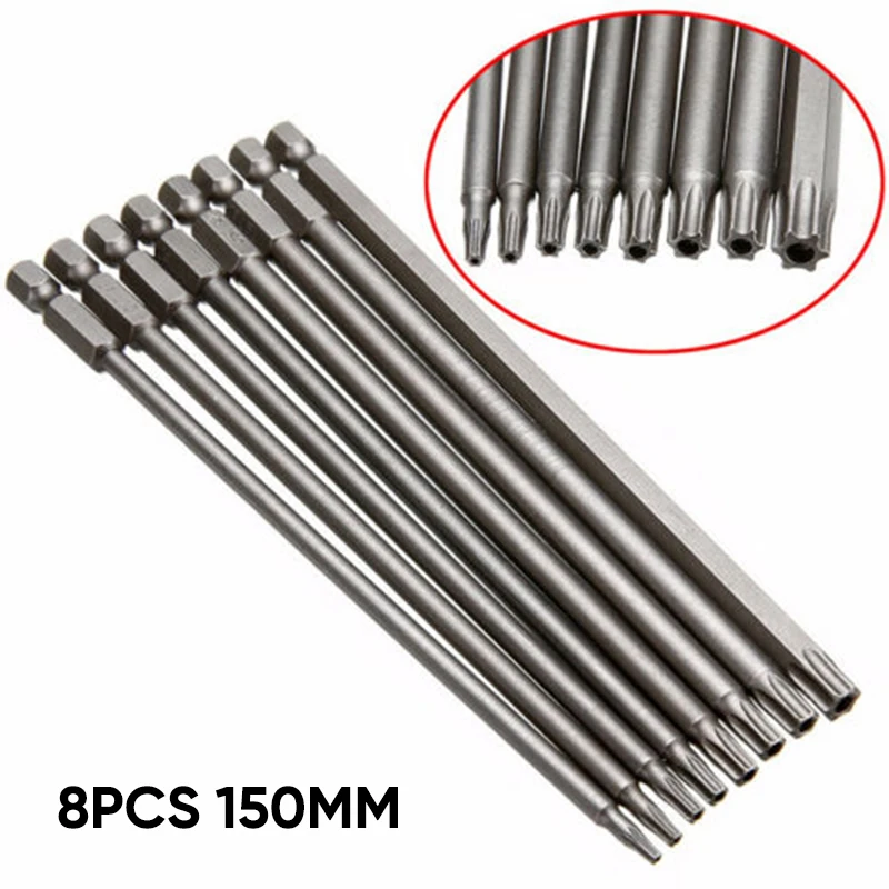 8* Security Metal Alloy Torx Head Screwdriver Bit T8,T10,T15,T20,T25,T27,T30,T40
8* Security Metal Alloy Torx Head Screwdriver Bit T8,T10,T15,T20,T25,T27,T30,T40