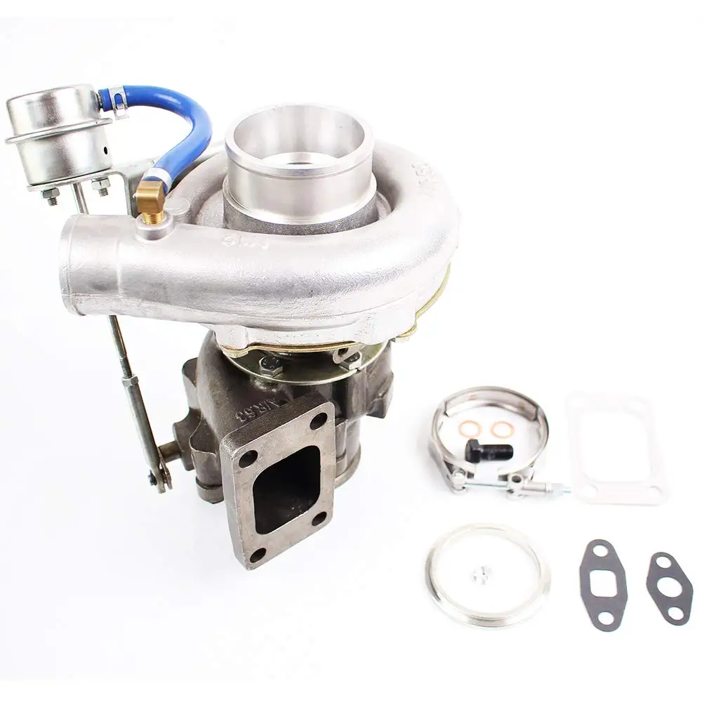 Hybrid T3 T4 .63 A / R 5 Bolt .50 Turbo 4/6 CYL 400+HP 7psi-21psi Oil Cooled
Hybrid T3 T4 .63 A / R 5 Bolt .50 Turbo 4/6 CYL 400+HP 7psi-21psi Oil Cooled