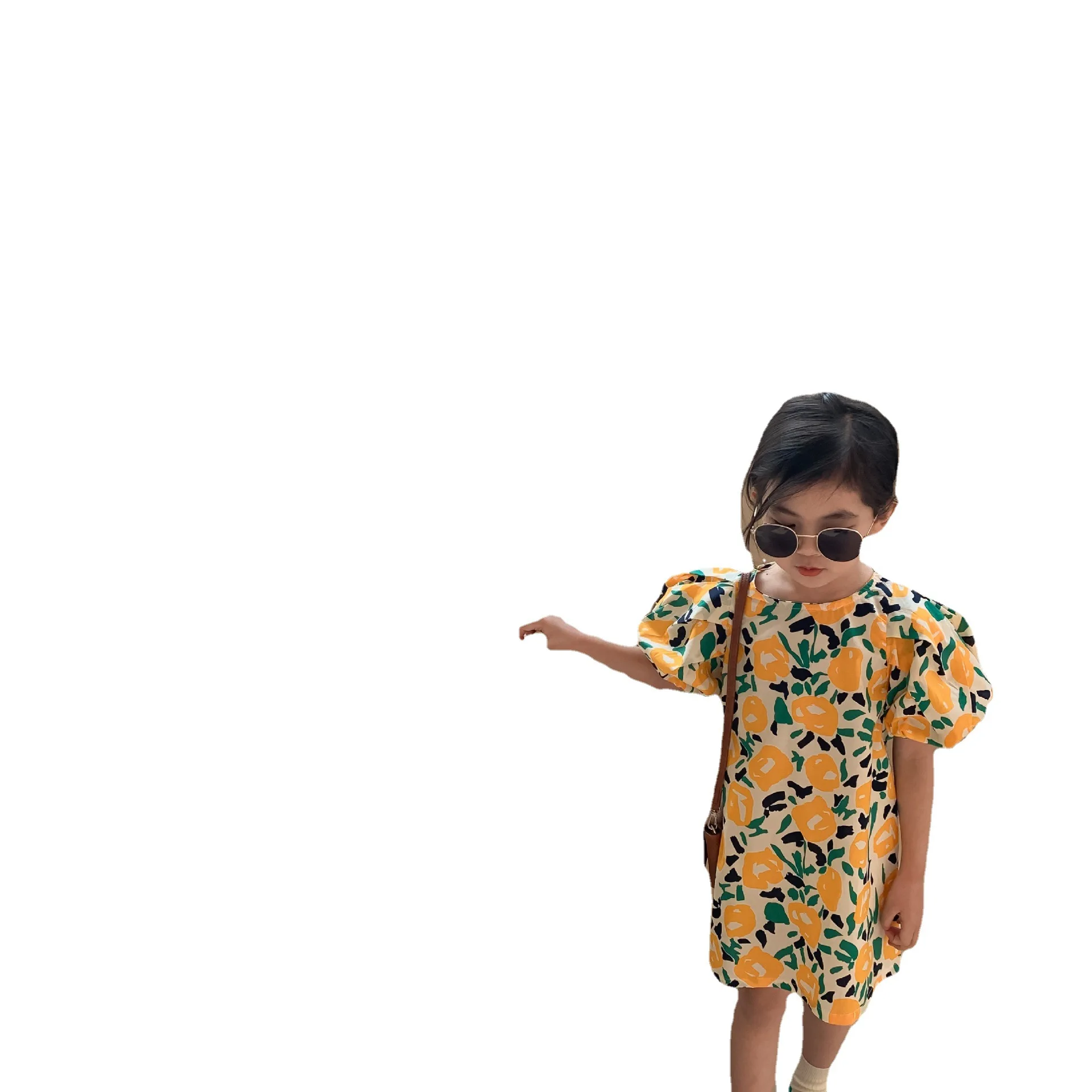 Girls Short Sleeve Dress 2021 Summer New Puff Sleeve Floral Princess Dress For Kids 100% Cotton Dress
Girls Short Sleeve Dress 2021 Summer New Puff Sleeve Floral Princess Dress For Kids 100% Cotton Dress